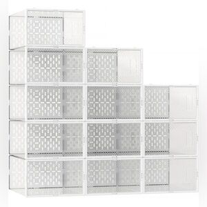 Brand NEW (unopened) 12 Pack Clear Plastic Stackable Organizers/Boxes.